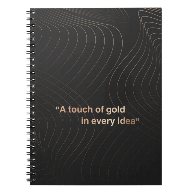 Modernes Notebook mit einer Touch Gold Glitzer Notizblock (Vorderseite)