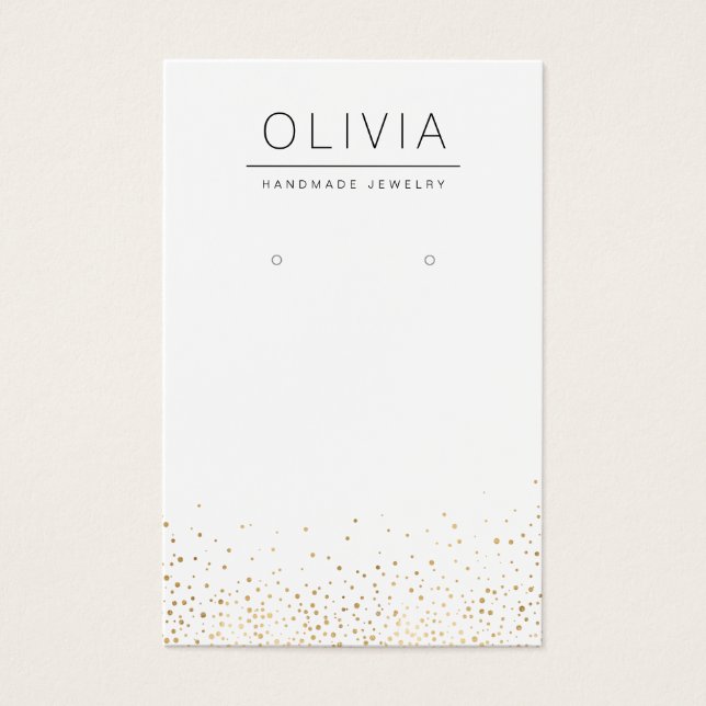 Modernes Ohrring-Display für Goldschmuck-Glitzer (Vorderseite)