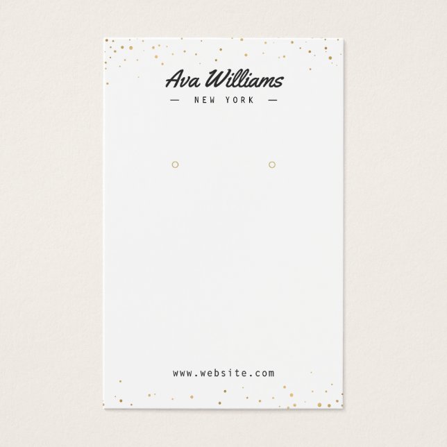 Modernes Ohrring-Display für Goldschmuck-Glitzer (Vorderseite)