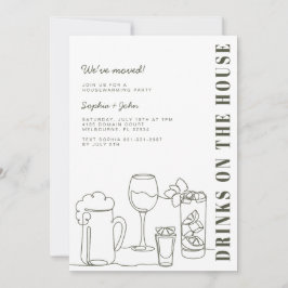 Modernes Olive Green Housewarming-Party Einladung