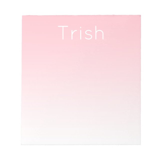 Modernes Ombre Personalisiert Notepad, rosa Notizblock (Vorderseite)