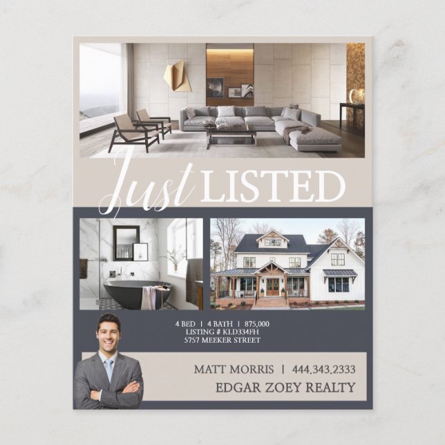 Modernes Open House Real Anwesen Realtor Flyer (Vorne)