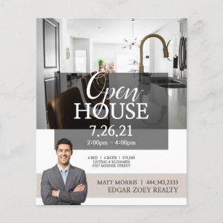 Modernes Open House Real Anwesen Realtor Flyer
