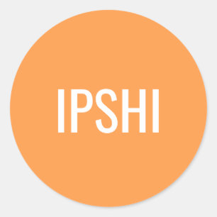 Modernes Orange Beruflich Minimalistisch Runder Aufkleber