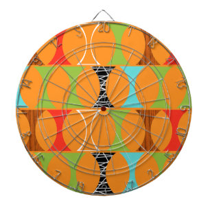 Modernes Orange Design Dart Board Mitte Jahrhunder Dartscheibe