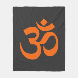 Modernes Orange Om Fleecedecke