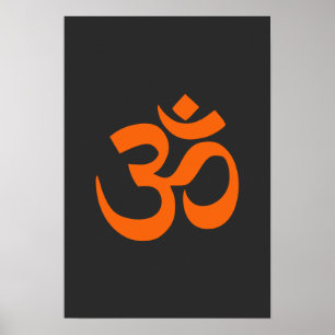 Modernes Orange Om Poster