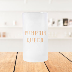 Modernes Orange Pumpkin Queen Best Gift Mattglas Bierglas