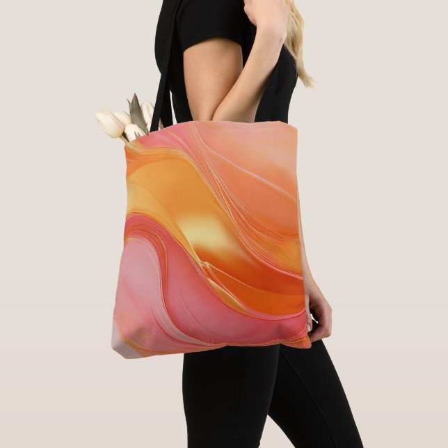 Modernes Orange Rosa und Gold- (Von Nahem)