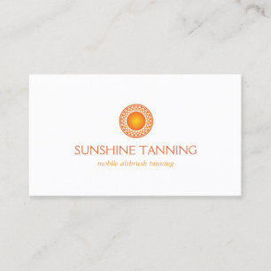 MODERNES ORANGE SUN-LOGO VISITENKARTE