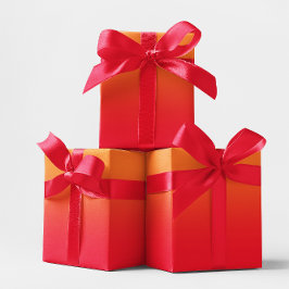 Modernes Orange und Rotes Ombre Geschenkpapier