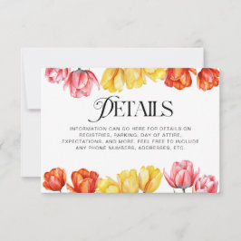 Modernes orangefarbenes Brautparty RSVP Karte