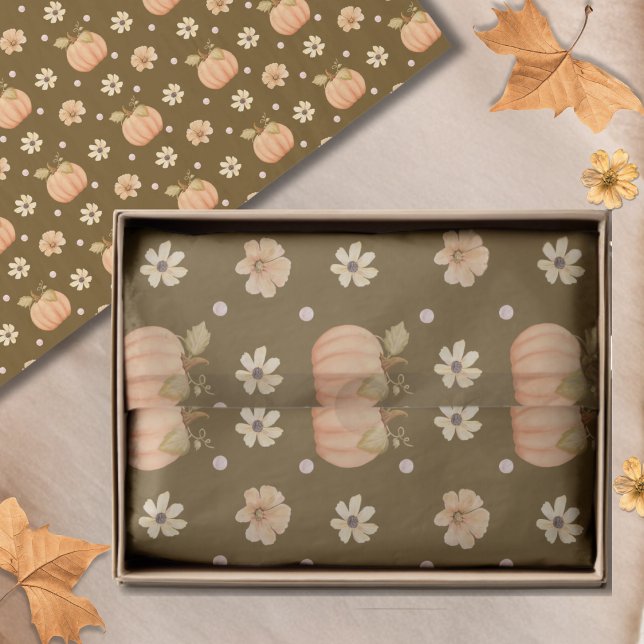 Modernes Orangefarbenes Wasserfarbenpumpenmuster Seidenpapier (Von Creator hochgeladen)