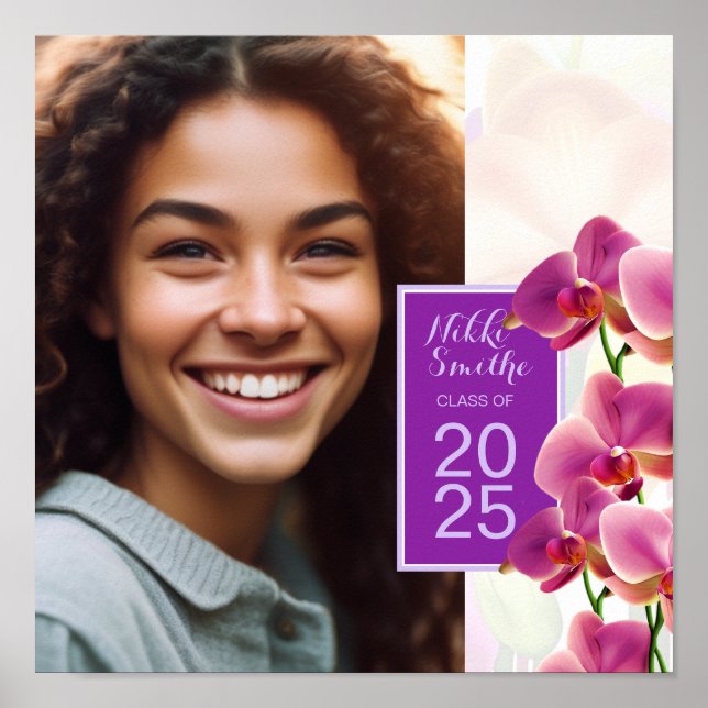 Modernes Orchids Foto Poster (Vorne)