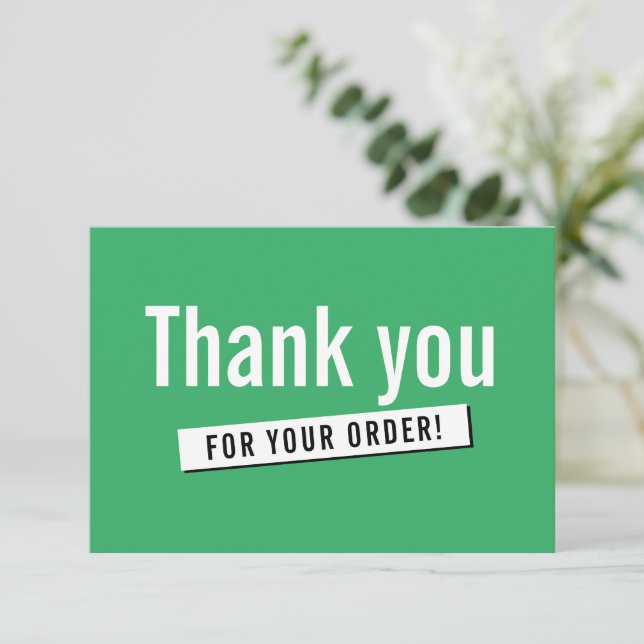 MODERNES ORDER INSERT-Geschäft danke Ihnen kelgree (Stehend Vorderseite)