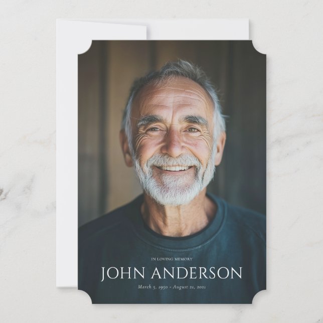 Modernes Order-Memorial-Programm Einladung (Vorderseite)