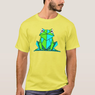 Modernes Origami-Geometrie-Frosch-Grafik-T-Shirt T-Shirt