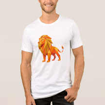 Modernes Origami-Geometrisches-Löwe-Grafik-T-Shirt