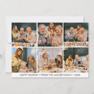 Modernes Ostern, Familiensammlung mit sechs Fotos Feiertagskarte