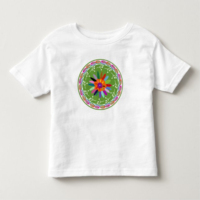 Modernes Otomi-Design Kleinkind T-shirt (Vorderseite)