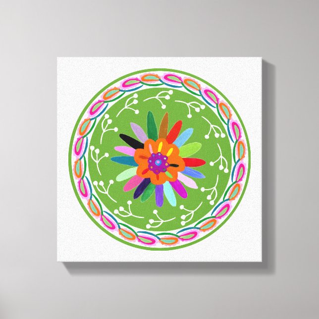 Modernes Otomi-Design Leinwanddruck (Vorderseite)