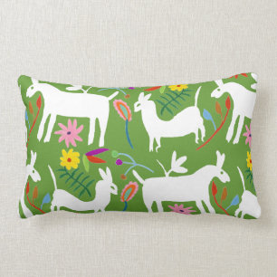 Modernes Otomi-Design   Llama Donkey Design Lendenkissen