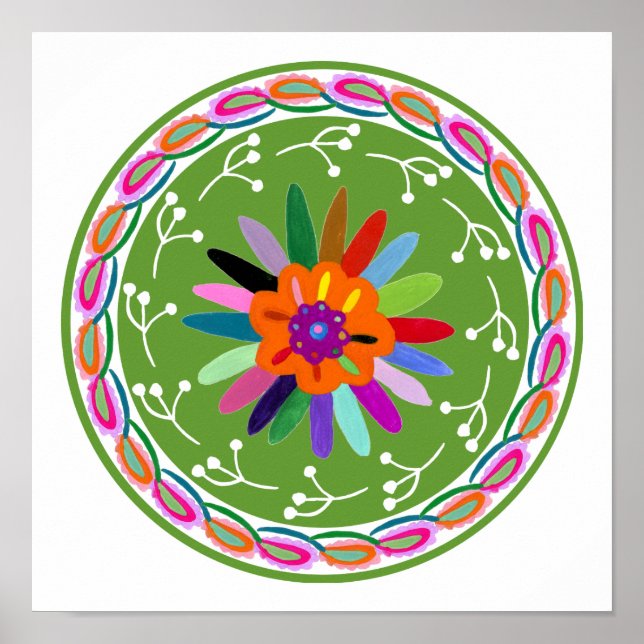 Modernes Otomi-Design Poster (Vorne)