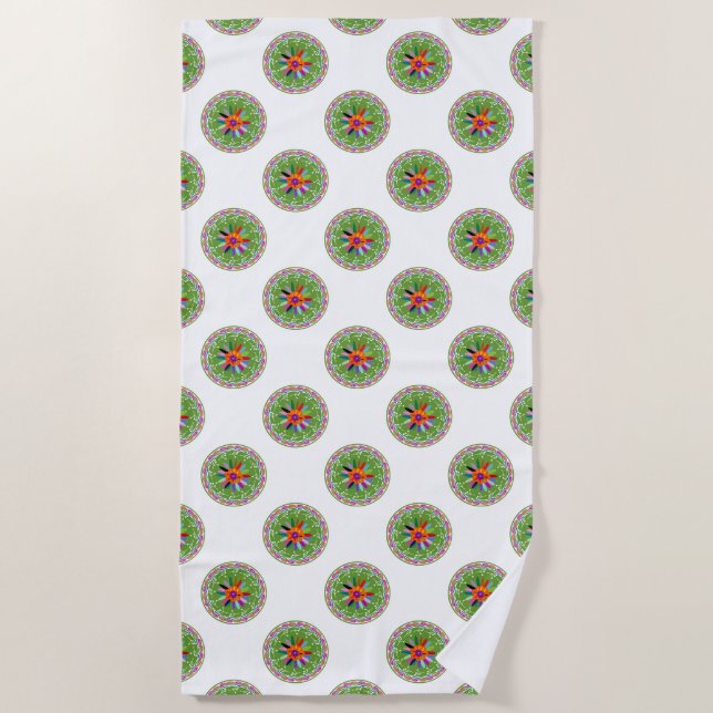 Modernes Otomi-Design Strandtuch (Vorderseite)