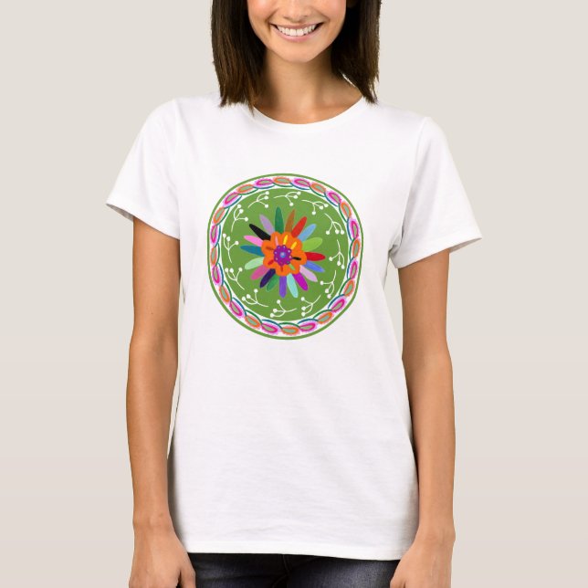 Modernes Otomi-Design T-Shirt (Vorderseite)