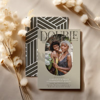 Modernes ovales Foto & Unterschrift