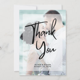 Modernes Overlay-Foto Dankeskarte