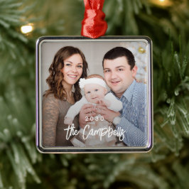 Modernes Overlay Personalisiertes Foto Ornament