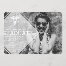 Modernes Overlay | RN Graduation Party Foto Einladung