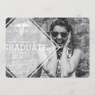 Modernes Overlay | RN Graduation Party Foto Einladung