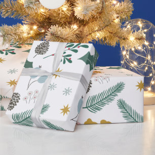 Modernes Oversifiziertes Weihnachtsfolienmuster Geschenkpapier