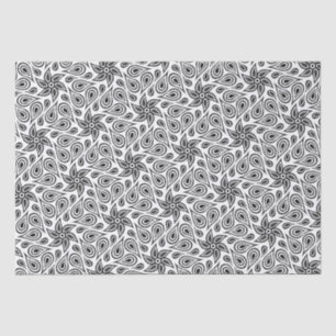 Modernes Paisley Muster Cool Schwarz-Weiß-Blumen Seidenpapier