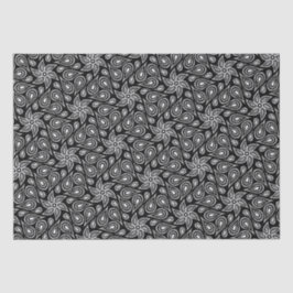 Modernes Paisley Muster Cool Schwarz-Weiß-Blumen Seidenpapier