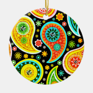 Modernes Paisley-Muster - Diamant-Stuten Keramik Ornament