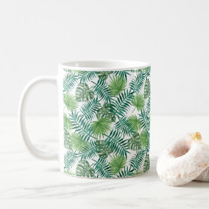Modernes Palmenblätter-Muster Kaffeetasse