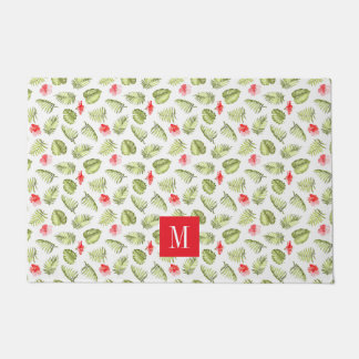 Modernes Palmwedel-Monogramm Fußmatte
