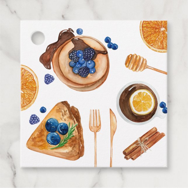 Modernes Pancakes Küche Schönes Frühstück Geschenkanhänger (Vorderseite)