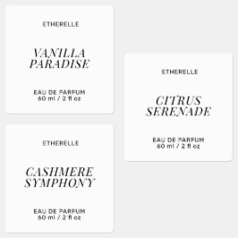 Modernes Parfüm-Etikett mit elegantem Produktetike Etiketten