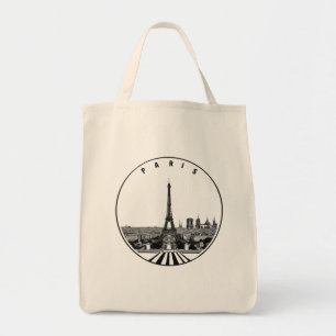 Modernes Paris, Frankreich Skyline Tote Bag Tragetasche