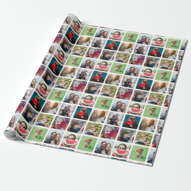 Modernes Party-Collage Muster Geschenkpapier (Ungerollt)