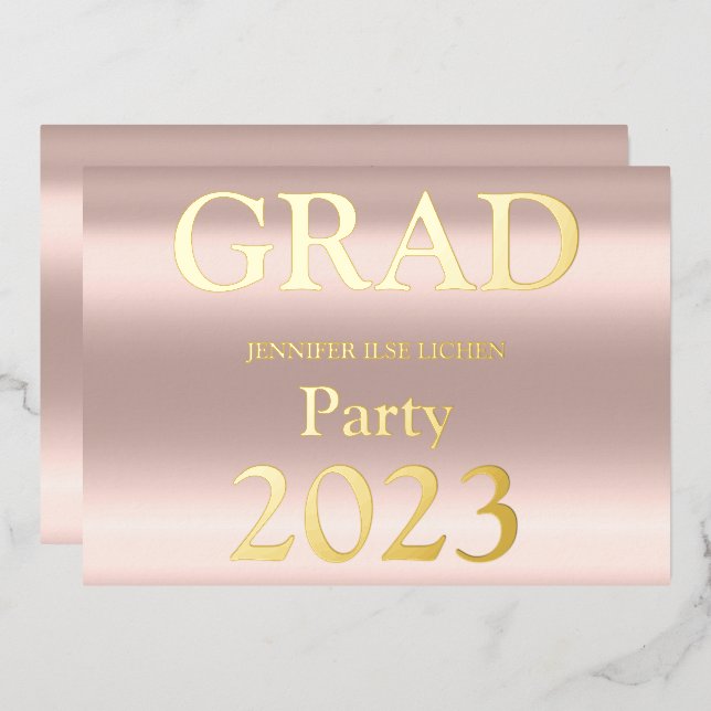 MODERNES PARTY FOLIENEINLADUNG (Vorderseite/Rückseite)