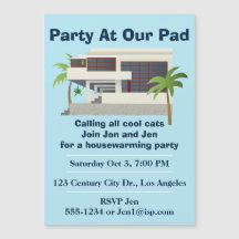 Modernes Party für die Wohnungsaufwärmung des Mitt