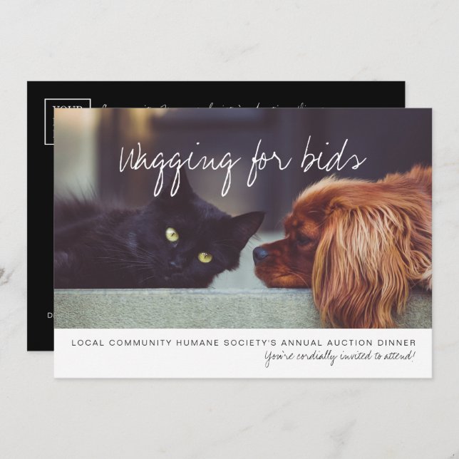 Modernes Party für kundenspezifische Firmenlogos Einladung (Vorne/Hinten)