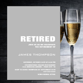 Modernes Party für Minimalistische Altersvorsorge Einladung