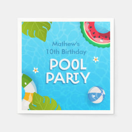 Modernes Party für tropische Sommerbecken Serviette