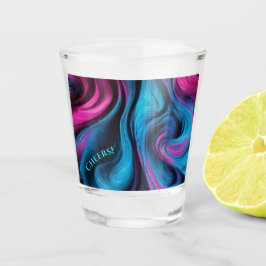 Modernes Party Glasses-Blau und Rosa- Schnapsglas